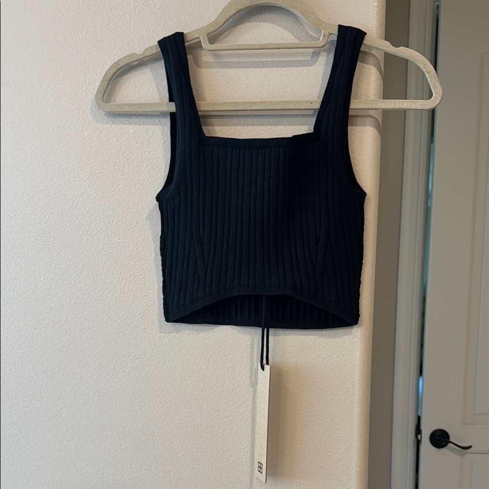 Ksubi Black Ribbed Crop Top